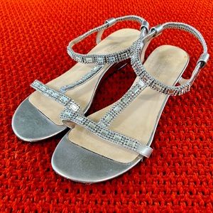 Silver and Crystal Dress Sandals